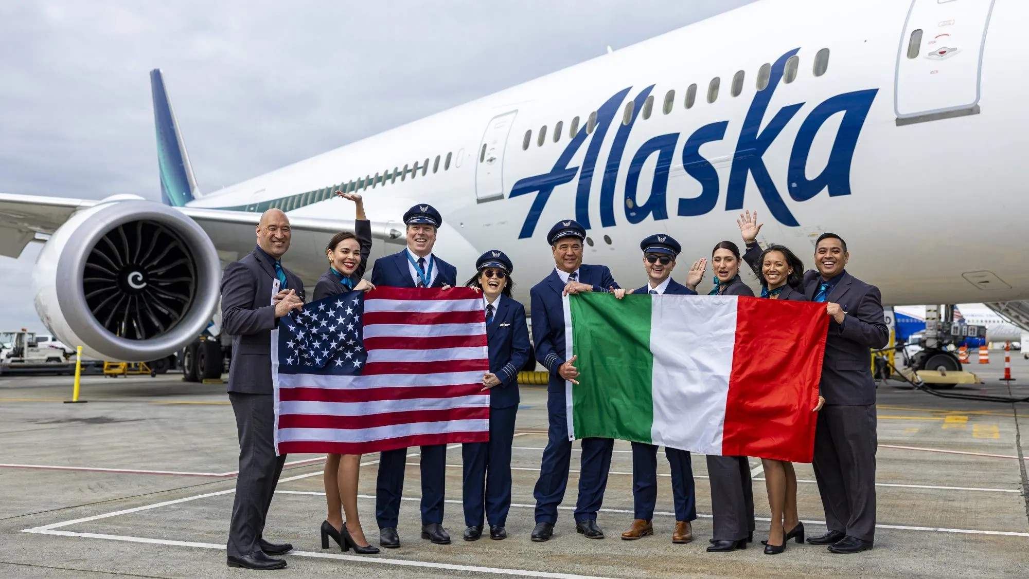 Alaska Airlines opent eerste Europese route met vlucht naar Rome